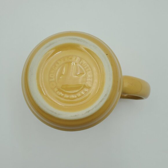 Longaberger Pottery Woven Traditions Butternut Mug Discounted Yellow Gold Mug - Picture 7 of 9